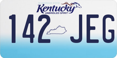 KY license plate 142JEG