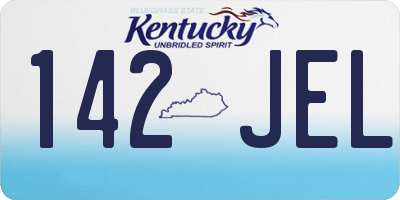 KY license plate 142JEL