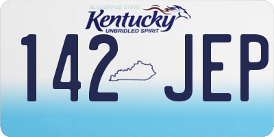 KY license plate 142JEP