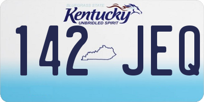 KY license plate 142JEQ