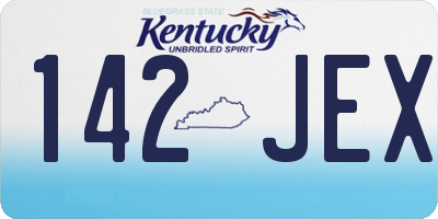 KY license plate 142JEX