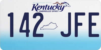 KY license plate 142JFE