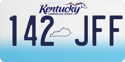 KY license plate 142JFF