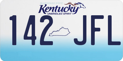 KY license plate 142JFL