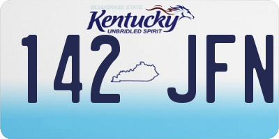 KY license plate 142JFN