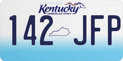 KY license plate 142JFP