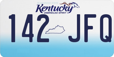 KY license plate 142JFQ