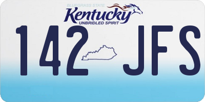 KY license plate 142JFS