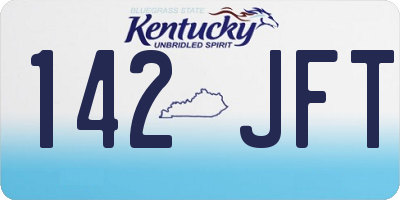KY license plate 142JFT