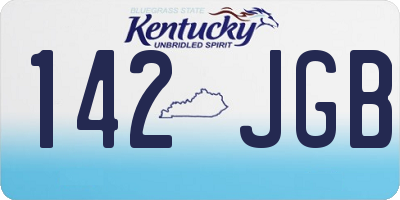KY license plate 142JGB