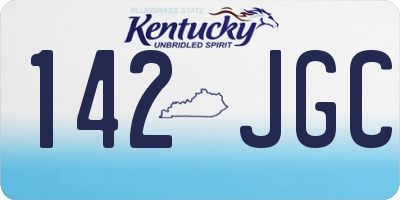 KY license plate 142JGC
