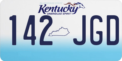KY license plate 142JGD
