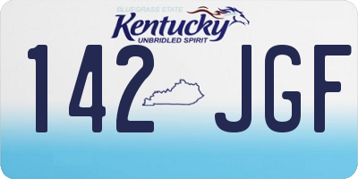 KY license plate 142JGF