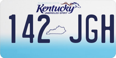 KY license plate 142JGH