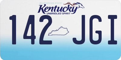 KY license plate 142JGI