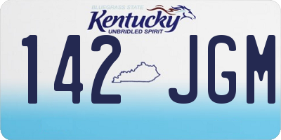 KY license plate 142JGM