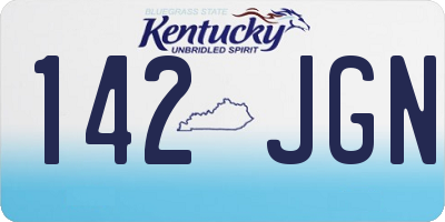 KY license plate 142JGN