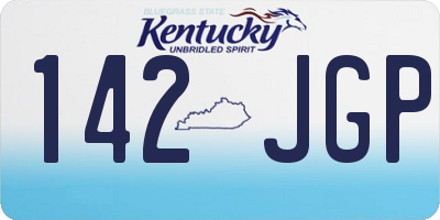 KY license plate 142JGP