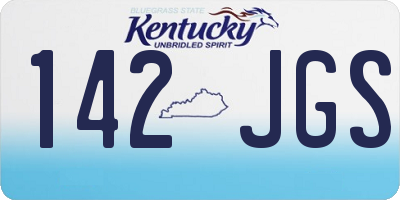 KY license plate 142JGS