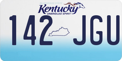 KY license plate 142JGU