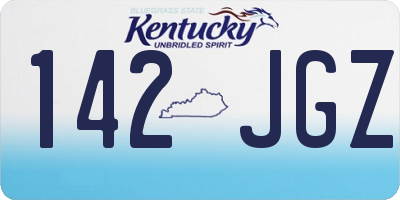 KY license plate 142JGZ