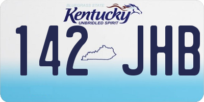 KY license plate 142JHB