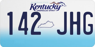 KY license plate 142JHG
