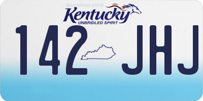 KY license plate 142JHJ