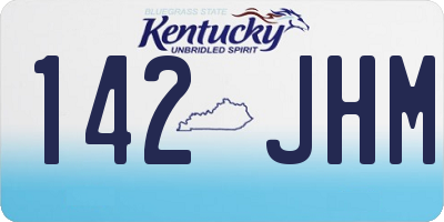 KY license plate 142JHM