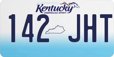 KY license plate 142JHT