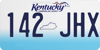 KY license plate 142JHX
