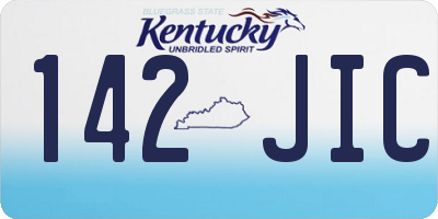 KY license plate 142JIC