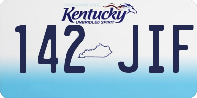 KY license plate 142JIF