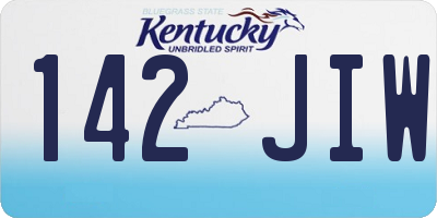 KY license plate 142JIW