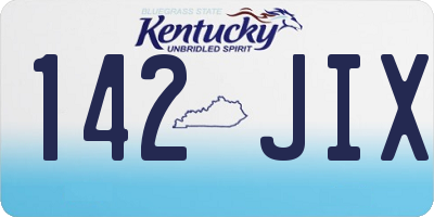 KY license plate 142JIX
