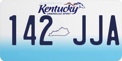 KY license plate 142JJA