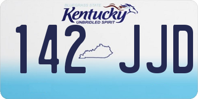 KY license plate 142JJD