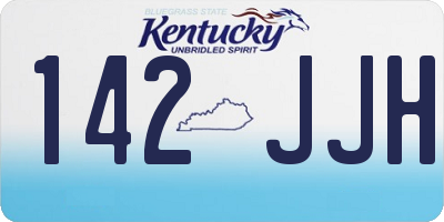 KY license plate 142JJH