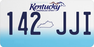 KY license plate 142JJI