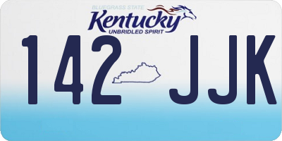 KY license plate 142JJK