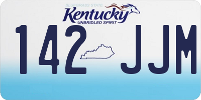 KY license plate 142JJM