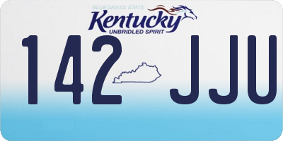 KY license plate 142JJU