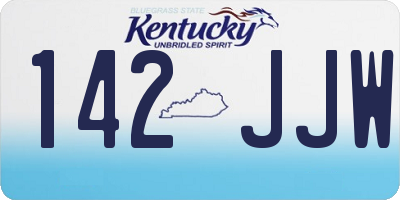 KY license plate 142JJW