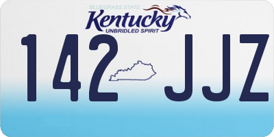 KY license plate 142JJZ