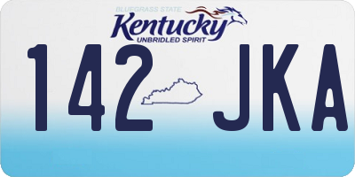 KY license plate 142JKA