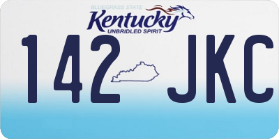 KY license plate 142JKC