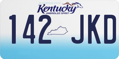 KY license plate 142JKD