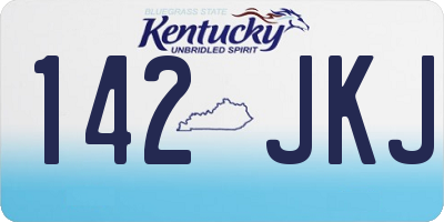 KY license plate 142JKJ