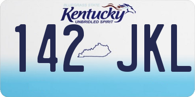 KY license plate 142JKL