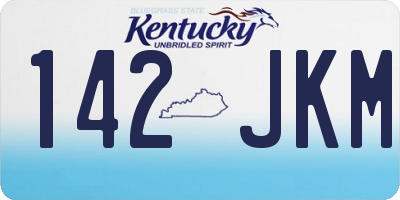 KY license plate 142JKM